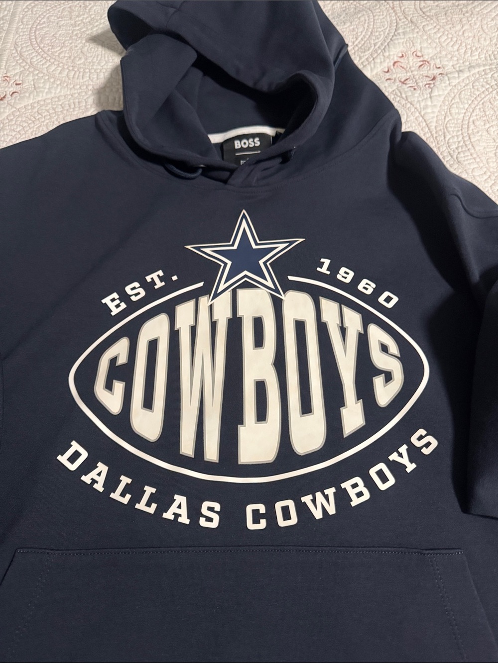 Boss Navy Dallas Cowboys Logo Pullover Hoodie